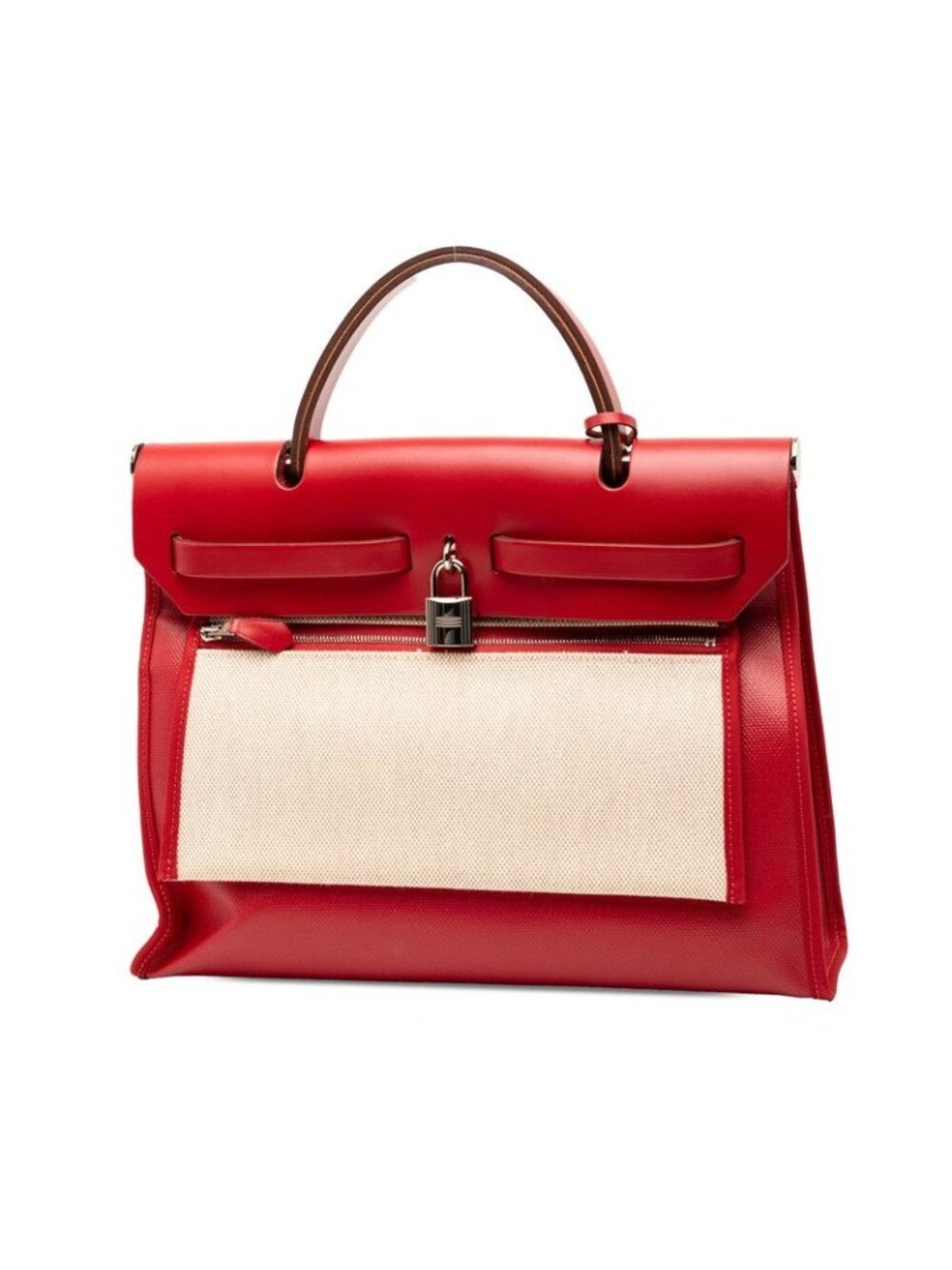 Hermes Herbag Zip PM 2-Way Shoulder Bag le Jupiman Toile Ash - Picture 2 of 7